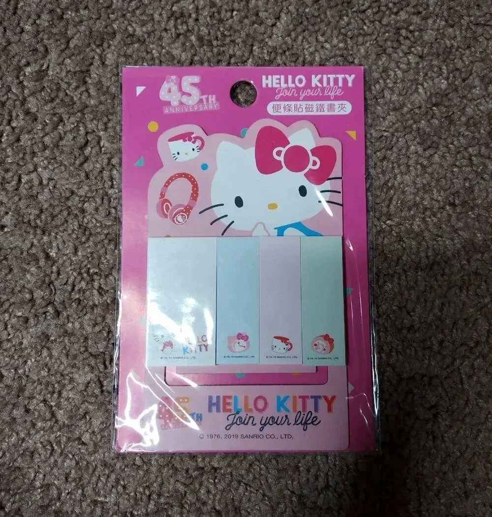 New Hello Kitty 45th Anniversary  Memo Pads Page Flags Sticky Notes Japanese